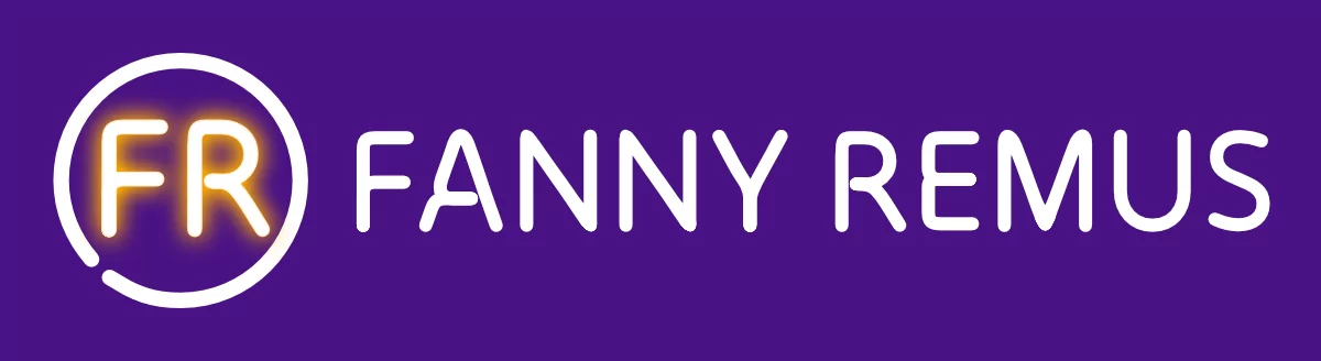 Logo Fanny Remus Ein Kreis umgibt die Buchstaben FR daneben steht FANNY REMUS